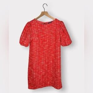 Modcloth Red Tweed Dress